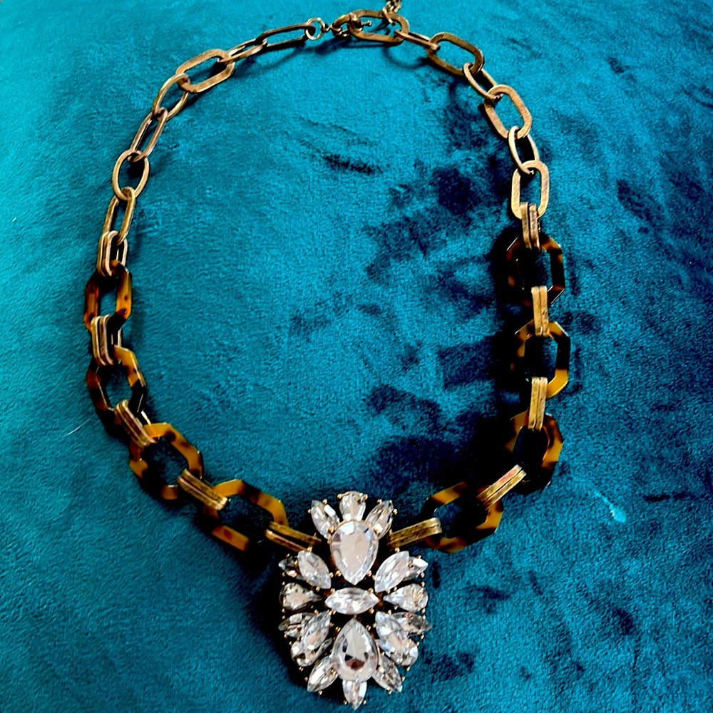 Tortoise and Crystal Necklace